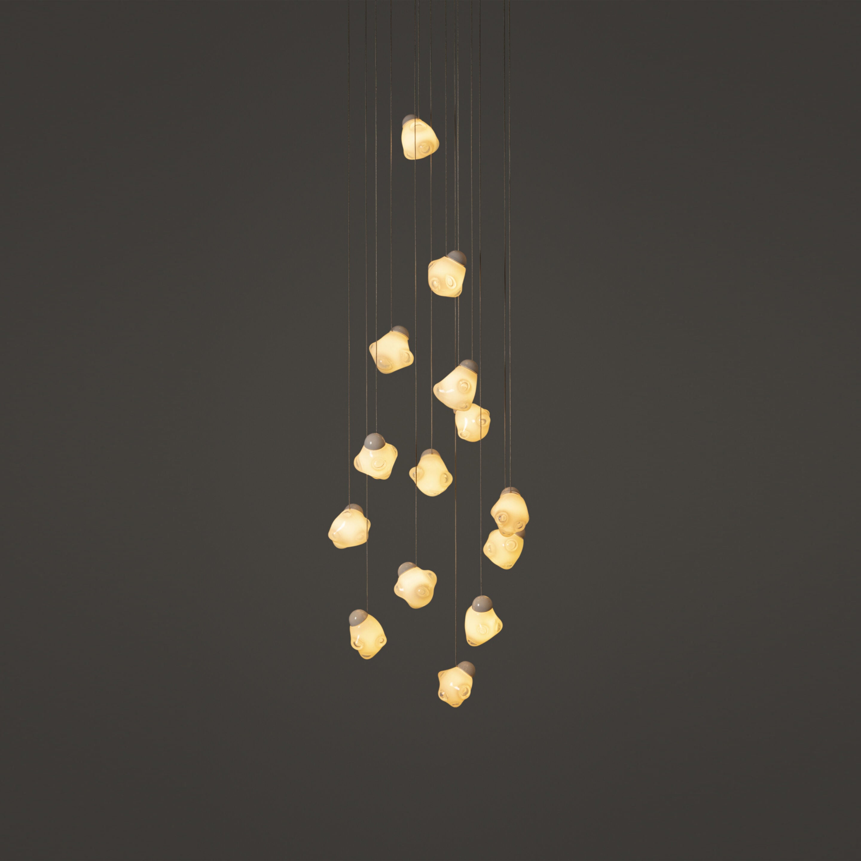 Vasilen Lampe Pendentive Verre Noir Pier Glacé Minimaliste Moderne - Neutralighting