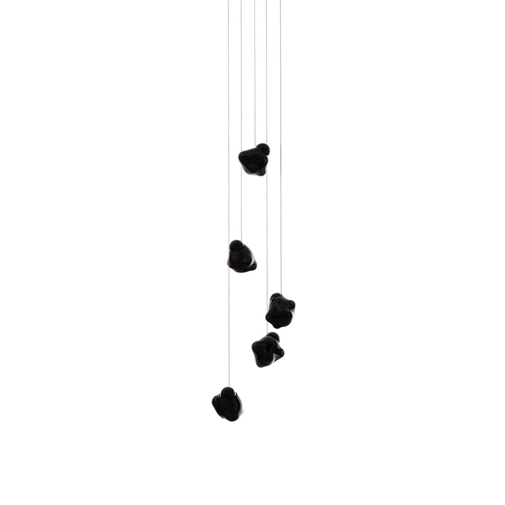 Vasilen Lampe Pendentive Verre Noir Pier Glacé Minimaliste Moderne - Neutralighting