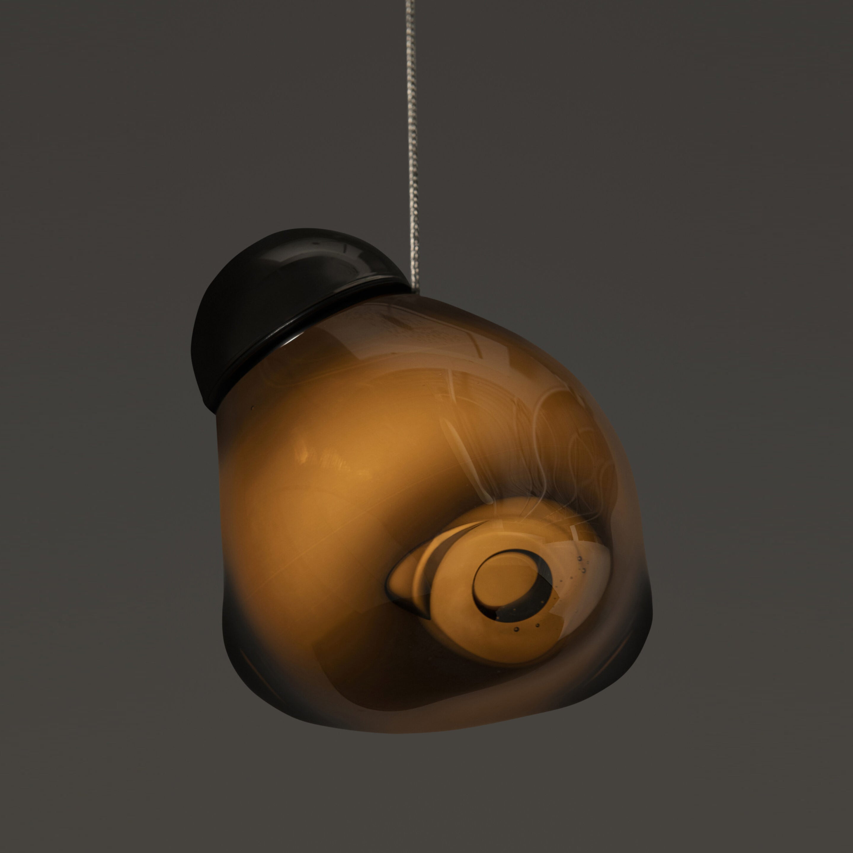 Vasilen Lampe Pendentive Verre Noir Pier Glacé Minimaliste Moderne - Neutralighting