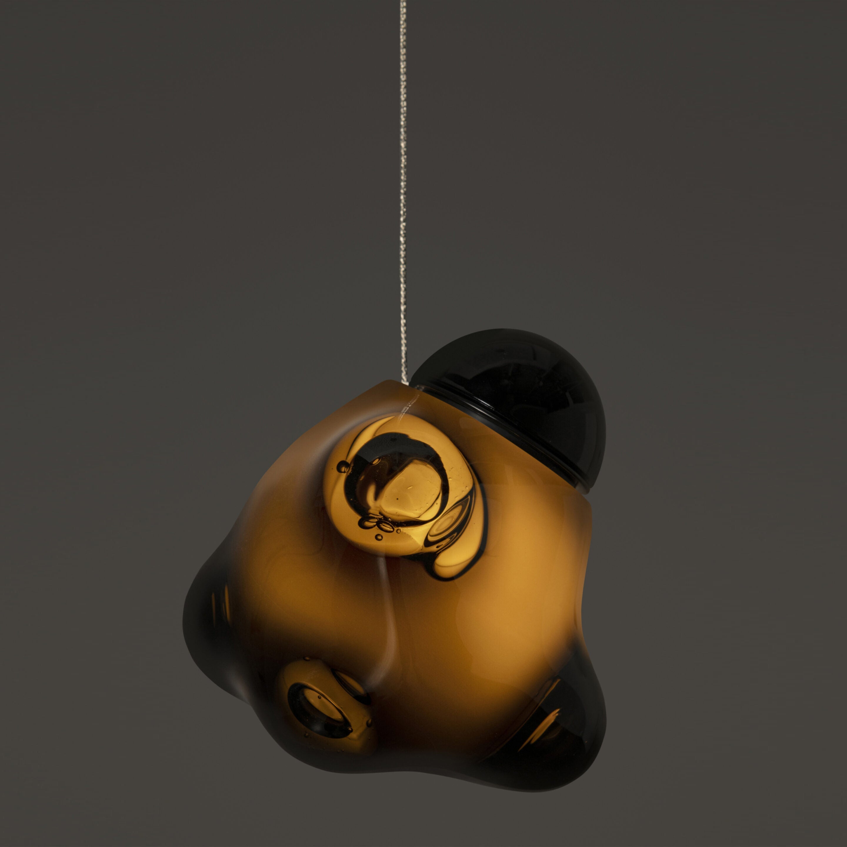 Vasilen Lampe Pendentive Verre Noir Pier Glacé Minimaliste Moderne - Neutralighting