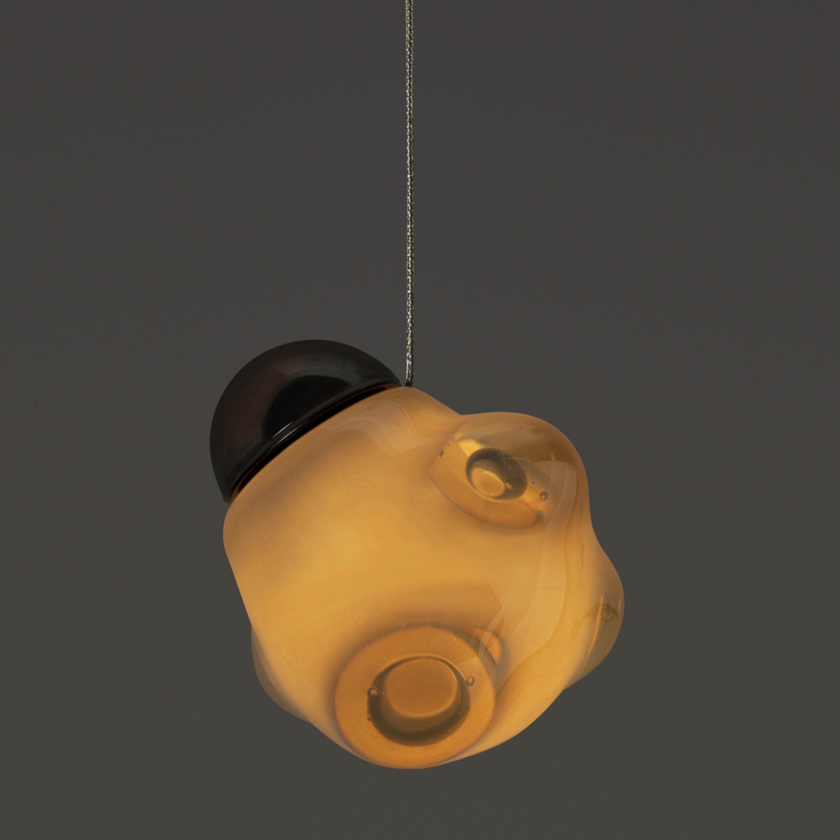 Vasilen Lampe Pendentive Verre Noir Pier Glacé Minimaliste Moderne - Neutralighting