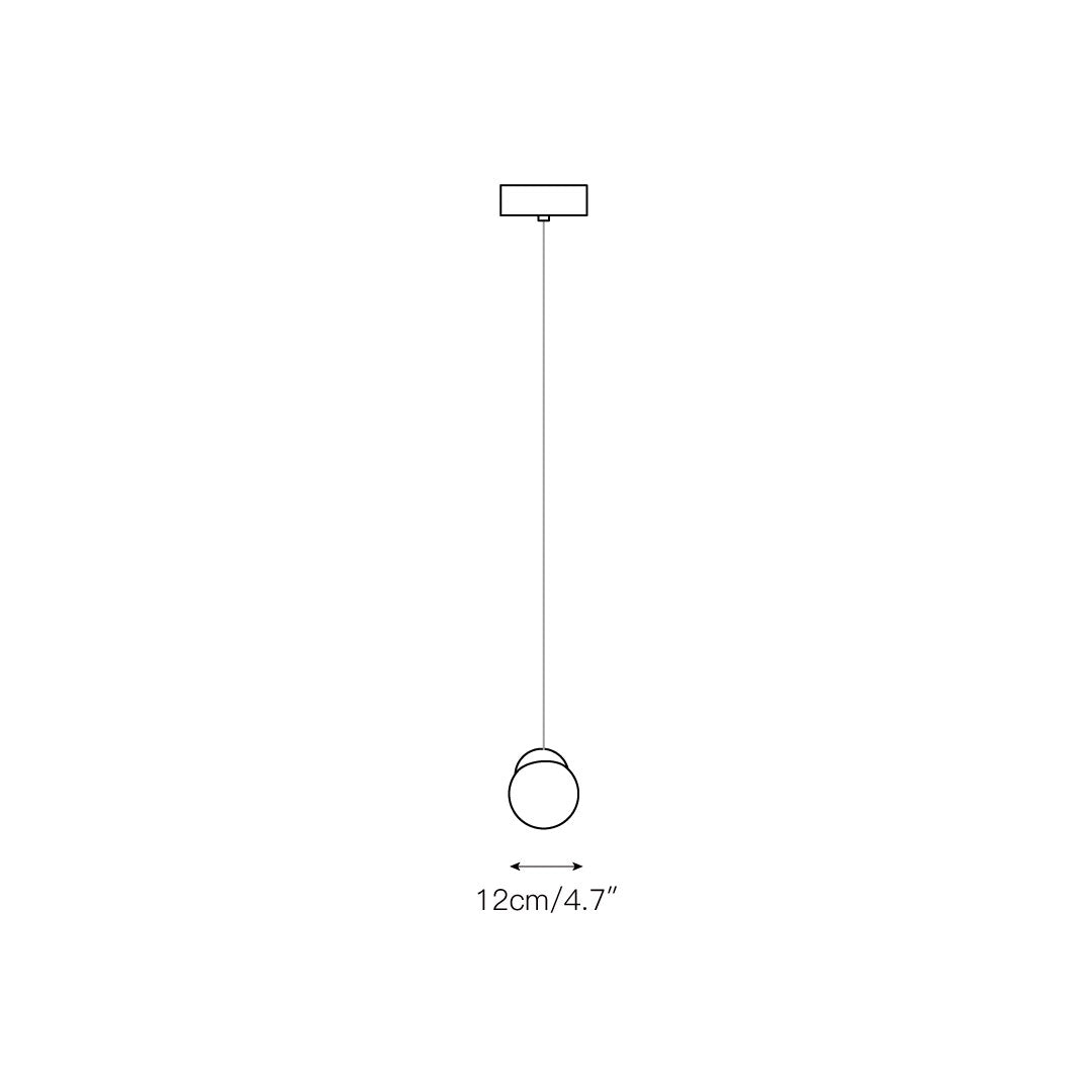 Vasilen Lampe Pendentive Verre Noir Pier Glacé Minimaliste Moderne - Neutralighting