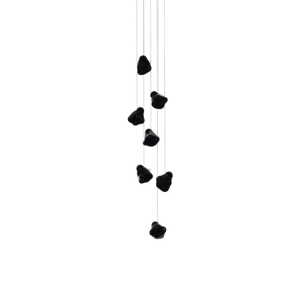 Vasilen Lampe Pendentive Verre Noir Pier Glacé Minimaliste Moderne - Neutralighting