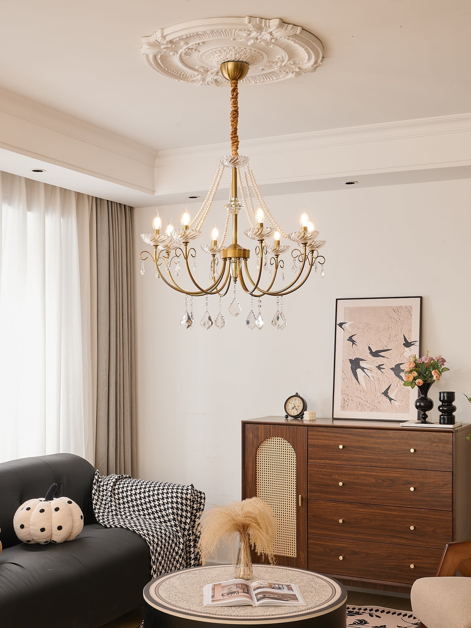 Imperial Pearl Crystal Chandelier - Blowlighting