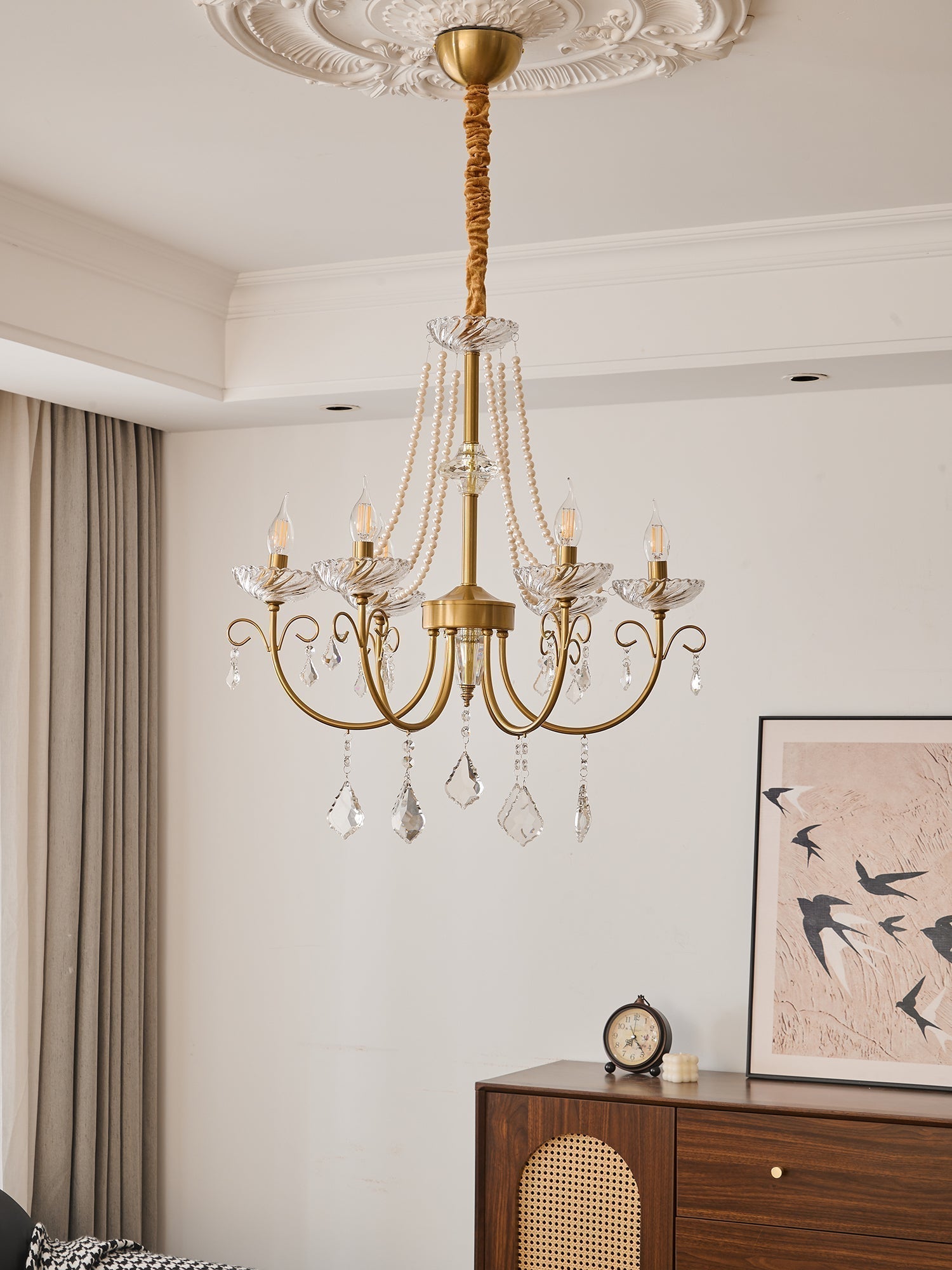 Imperial Pearl Crystal Chandelier - Blowlighting