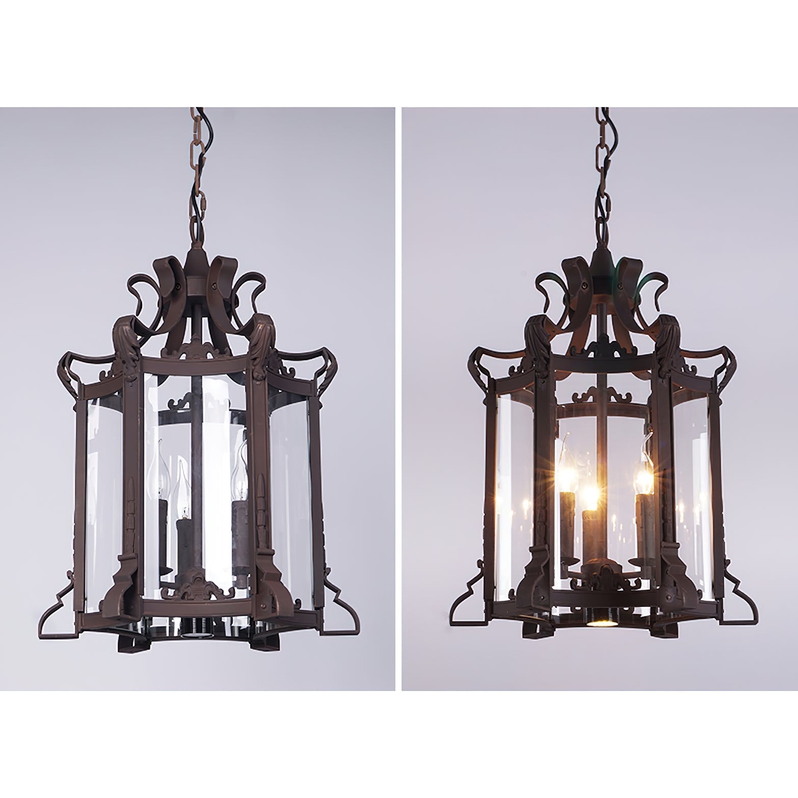 Venoryra Vintage Unique Rust Metal Chandelier - Lamp Copper