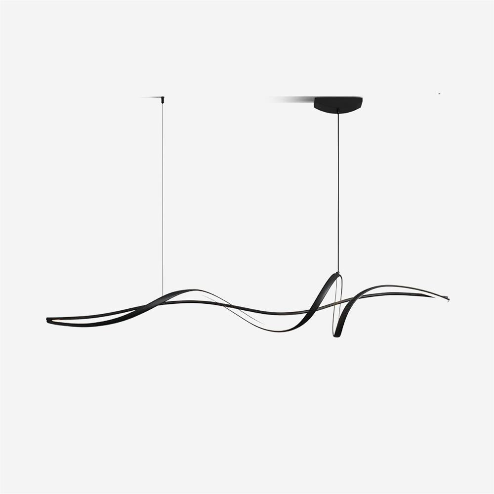 Aveline Suspension moderne LED Wave noire - Neutralighting