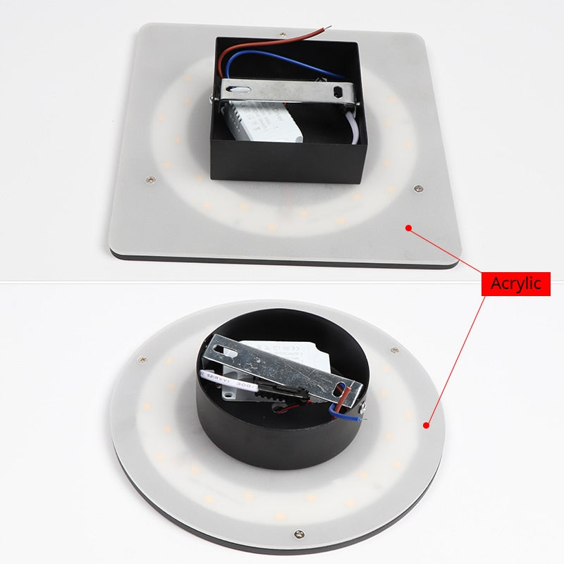 Klyne Applique Murale Rond/Carré Moderne Noir/Blanc. Cour - Neutralighting