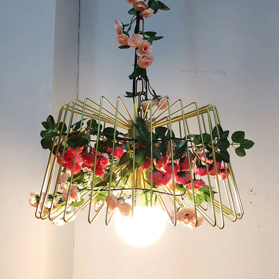 Arisha Moderne Fleur LED Suspension Verre/Métal Chambre À Coucher - Neutralighting