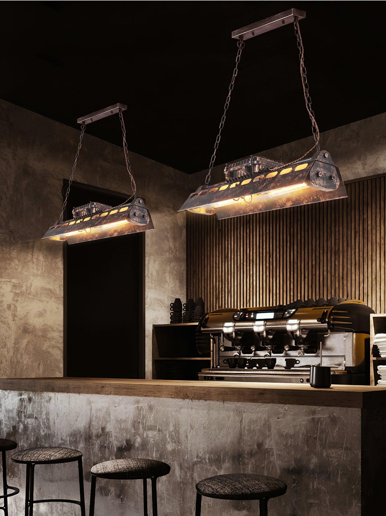 Lustra Chandelier Cadre Rectangulaire Industriel - Neutralighting