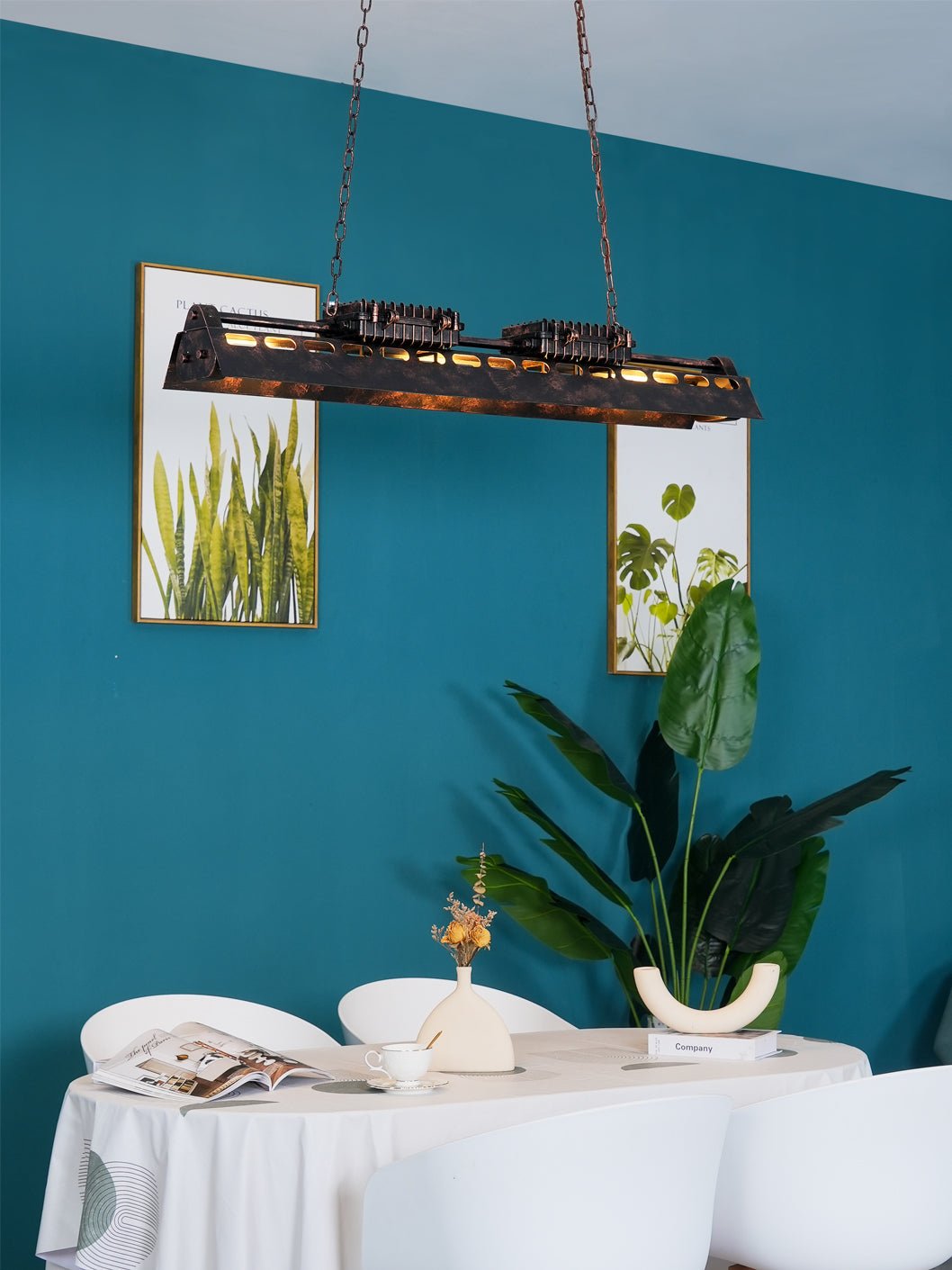 Lustra Chandelier Cadre Rectangulaire Industriel - Neutralighting