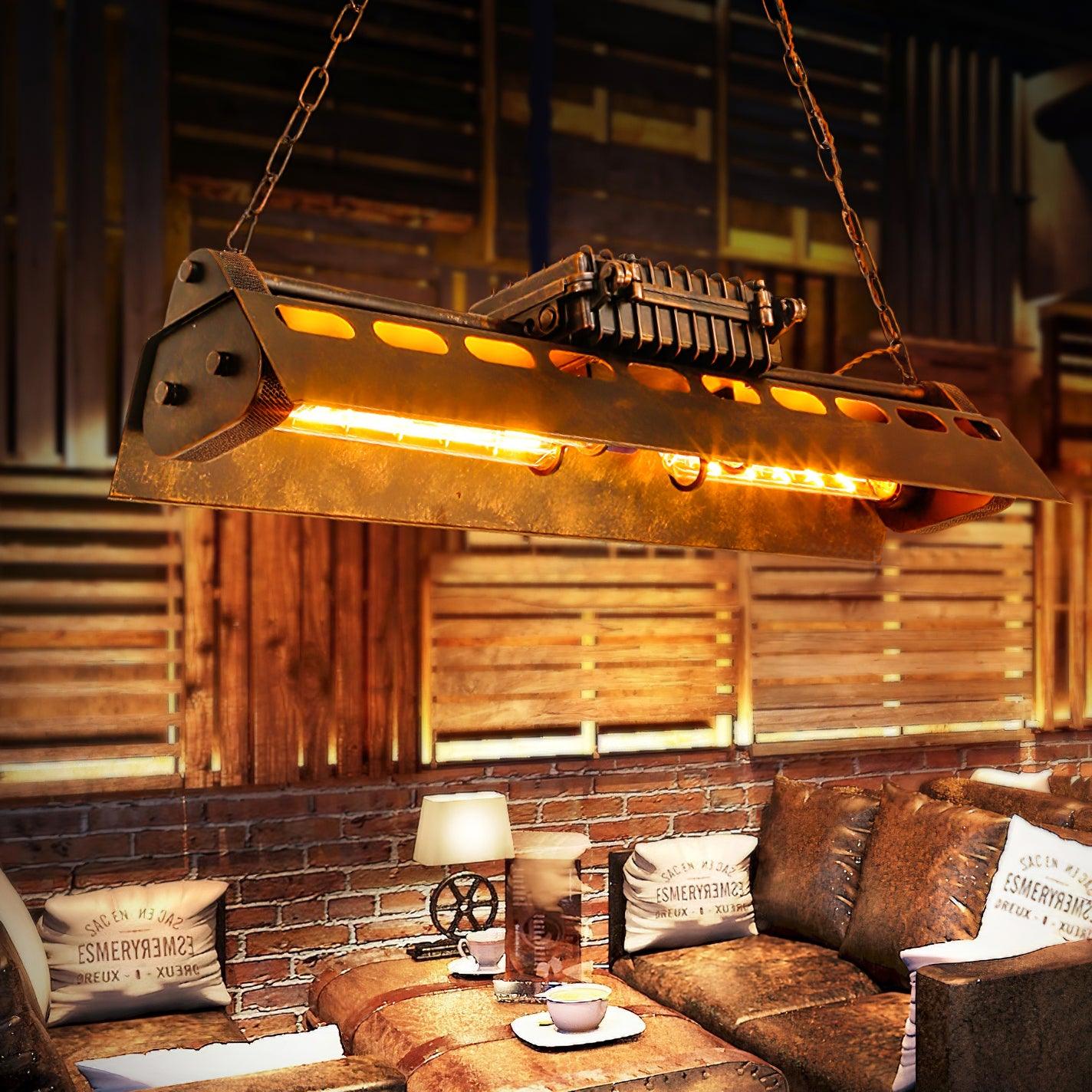 Lustra Chandelier Cadre Rectangulaire Industriel - Neutralighting