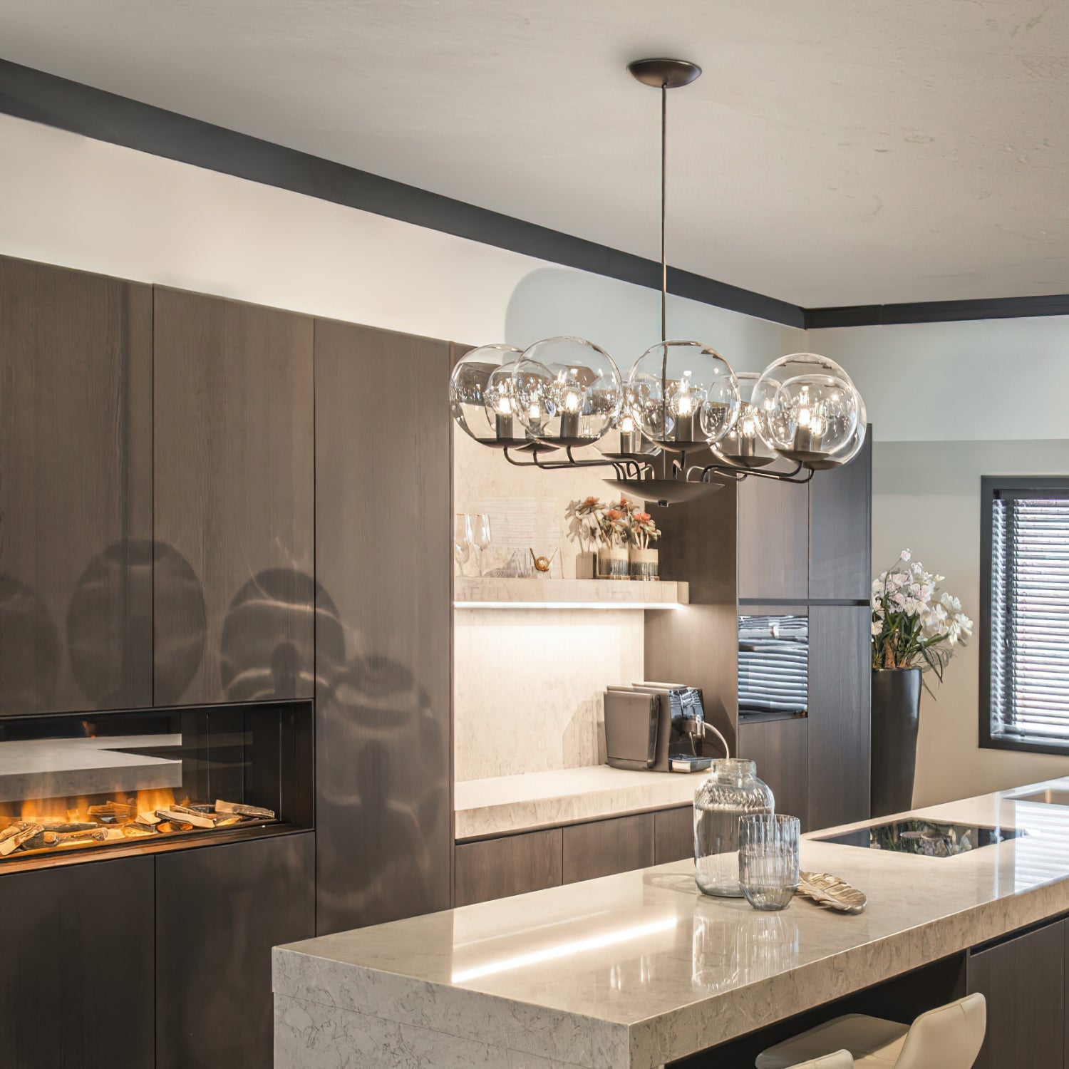 Calaeor Lustre Verre Métal Élégance Premium - Neutralighting