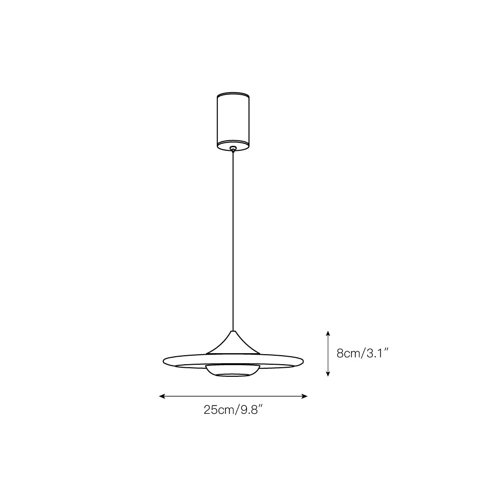 Cimirora Modern Minimalist LED Alabaster Pendant Light - Lamp Copper