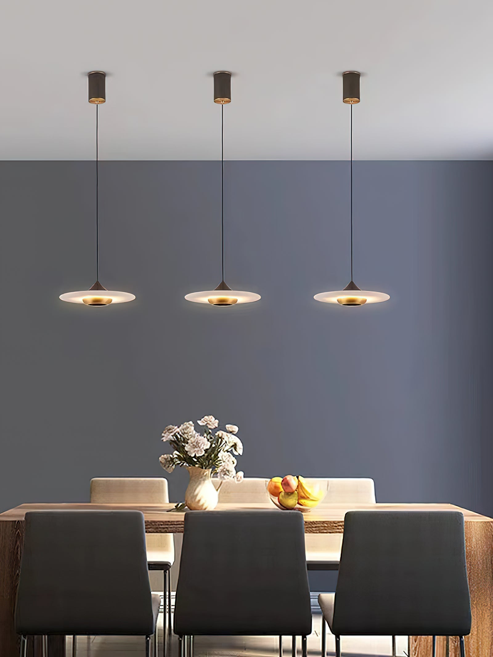 Cimirora Modern Minimalist LED Alabaster Pendant Light - Lamp Copper