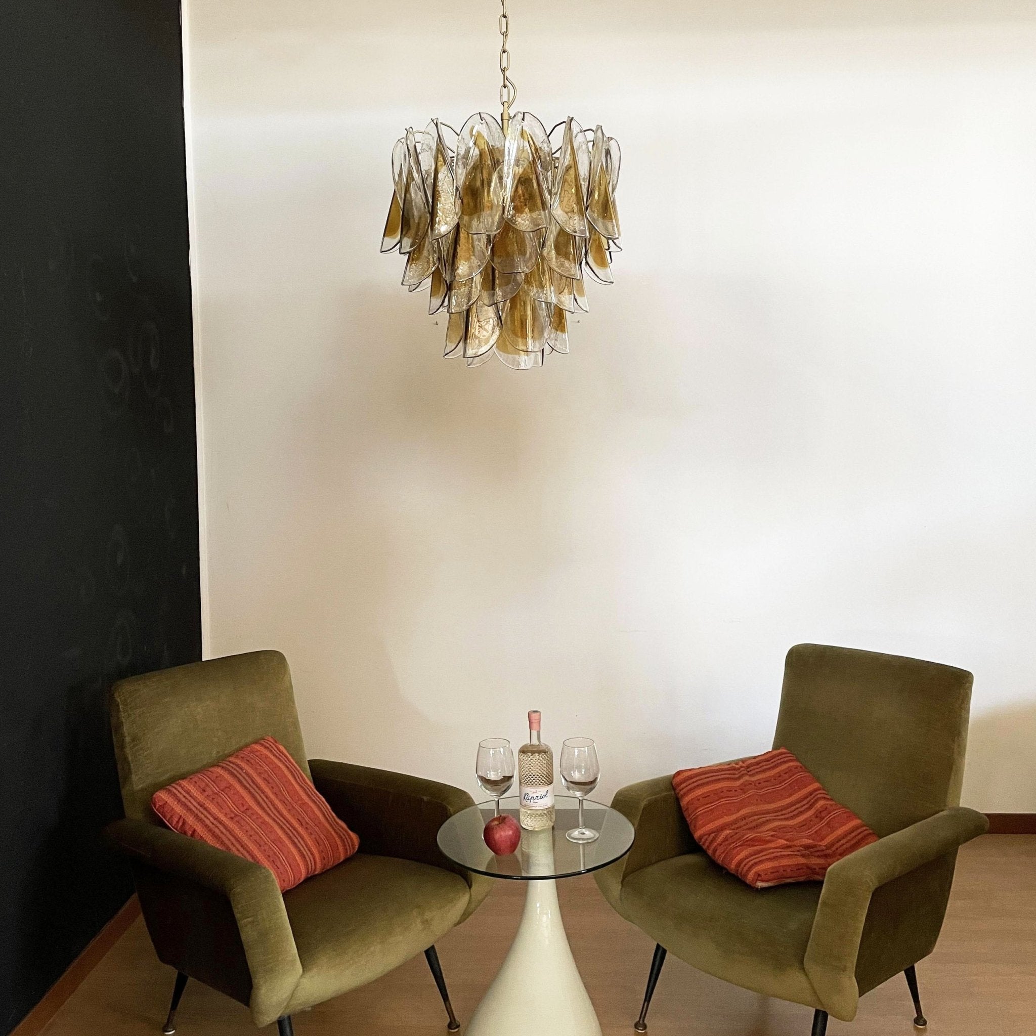 Aurora Chandelier Isabella Gold Petal Layered - Letslighting