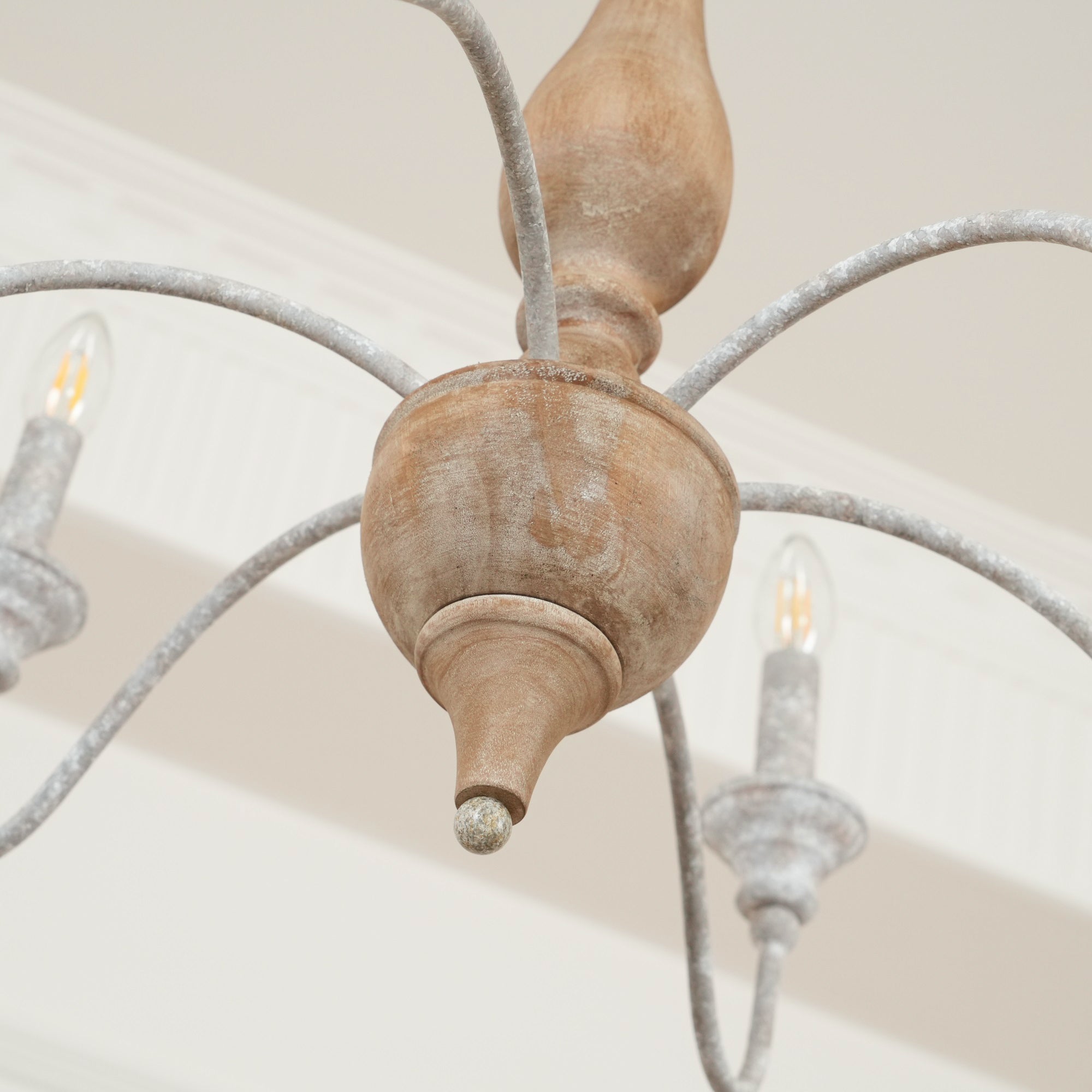Eurloryra Vintage Candle Hand-carved Wood Chandelier - Lamp Copper