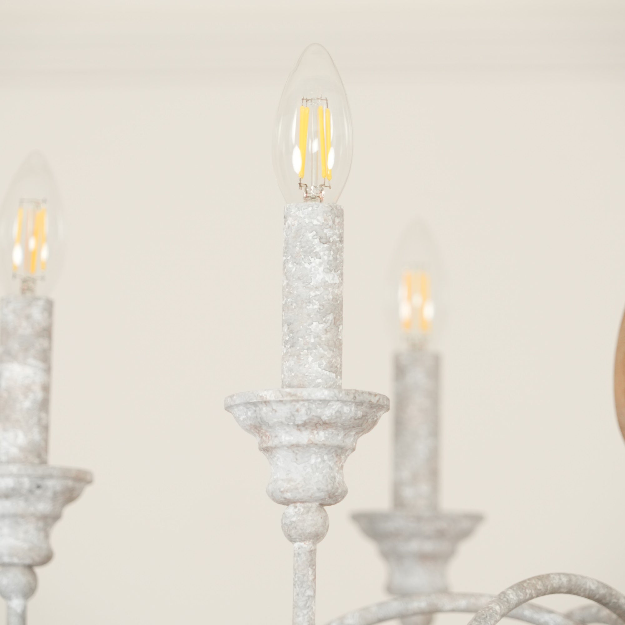 Eurloryra Vintage Candle Hand-carved Wood Chandelier - Lamp Copper