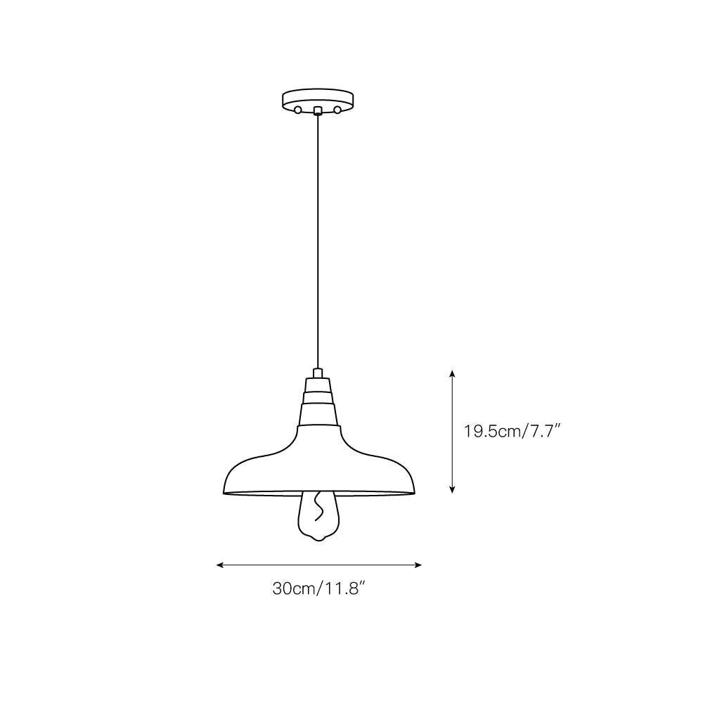 Acarira Natural Wooden Metal Pendant Light - Lamp Copper