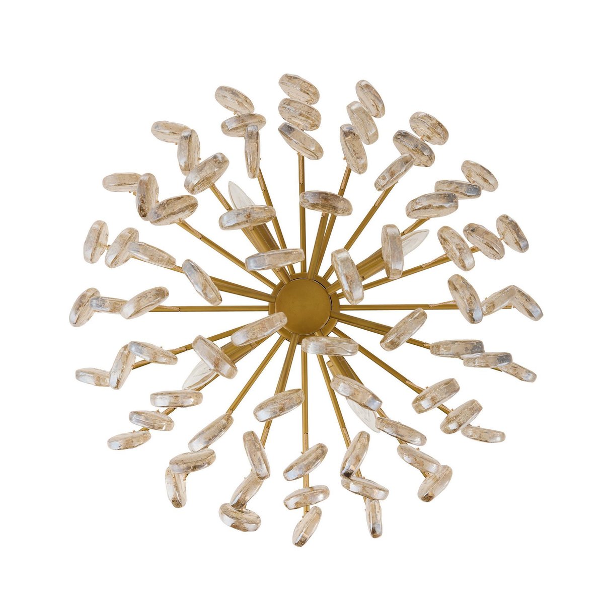 Aurora Chandelier à Gouttes en Verre Ambre Texturé - Neutralighting