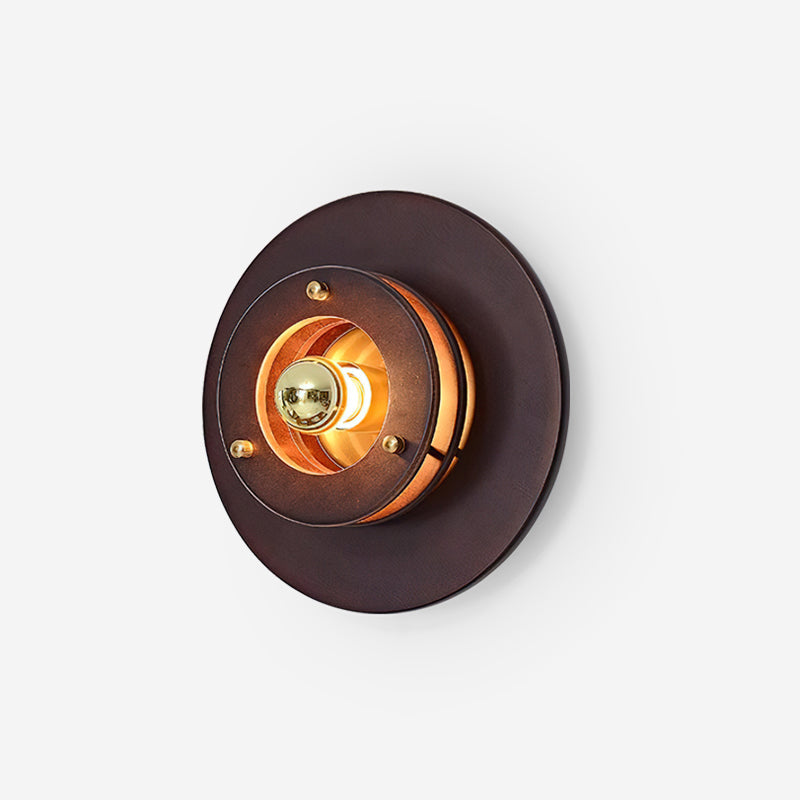 Jaima Applique Murale Anneau en Bois de Caoutchouc Or - Neutralighting