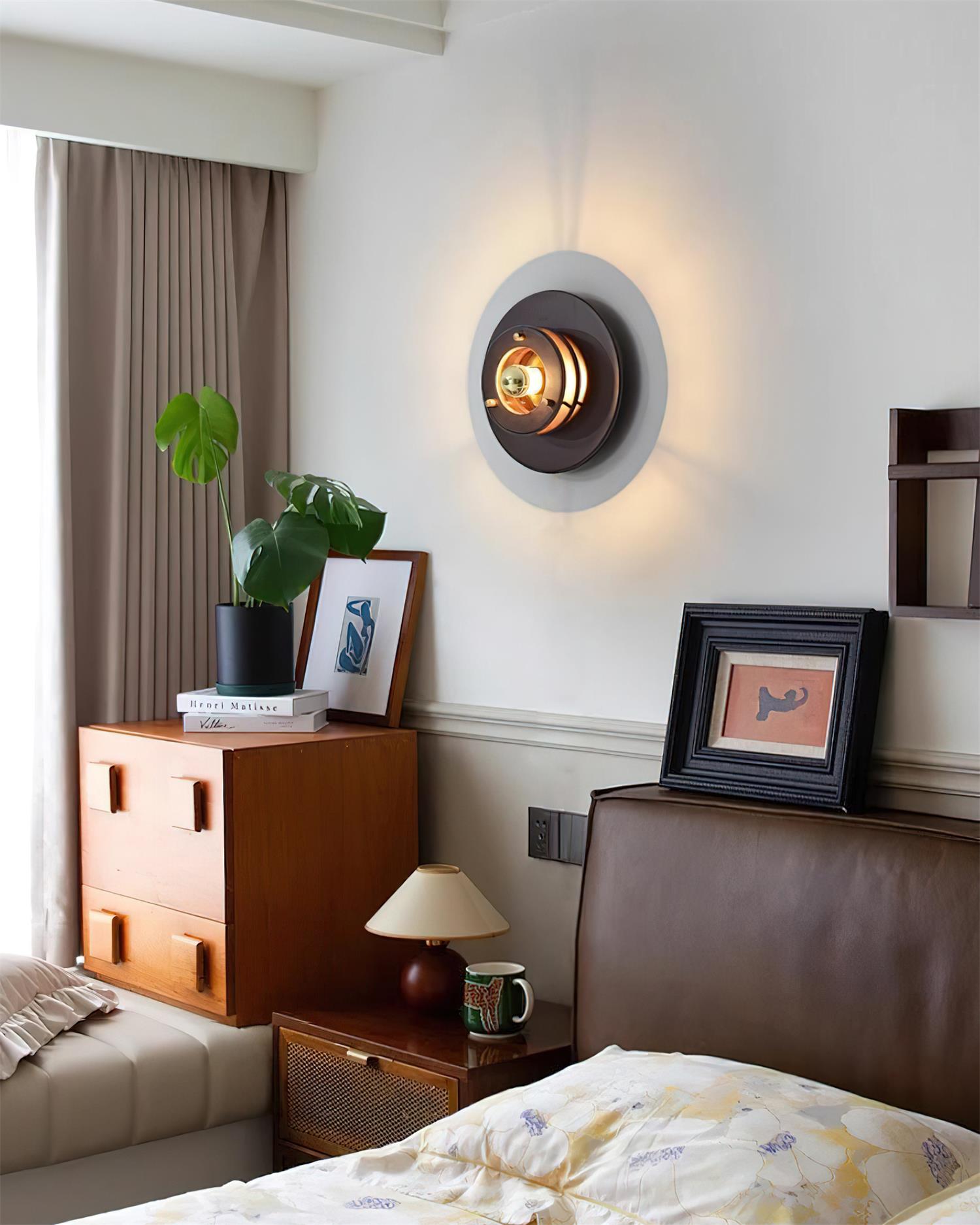 Jaima Applique Murale Anneau en Bois de Caoutchouc Or - Neutralighting