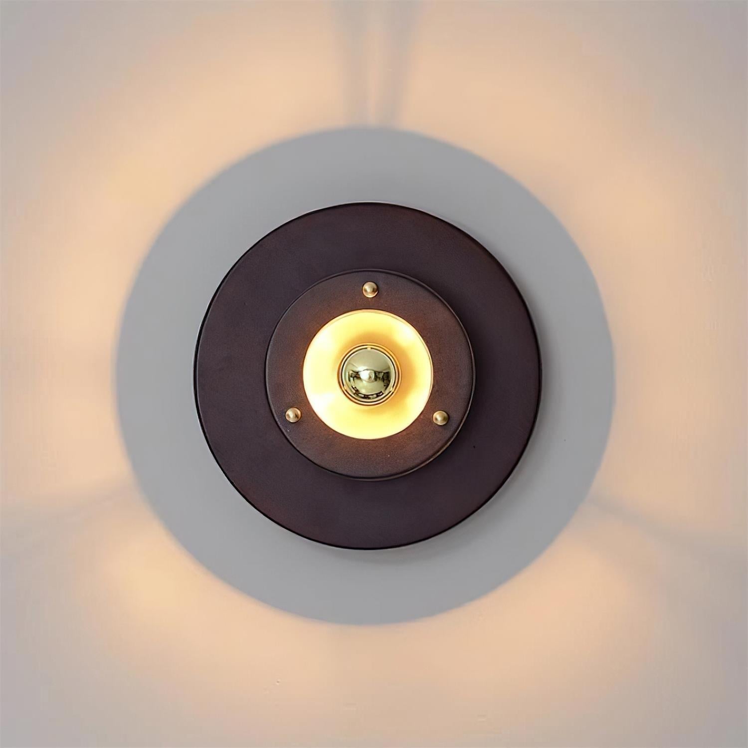 Jaima Applique Murale Anneau en Bois de Caoutchouc Or - Neutralighting