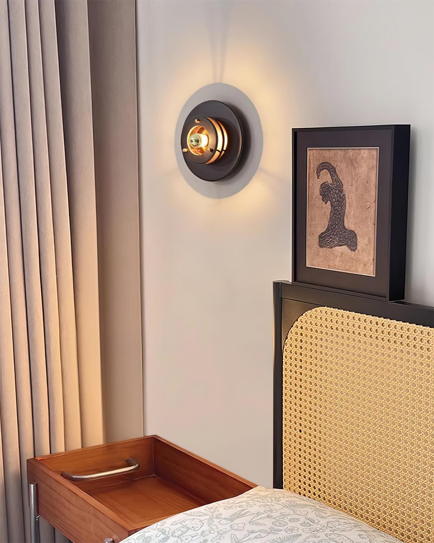 Jaima Applique Murale Anneau en Bois de Caoutchouc Or - Neutralighting