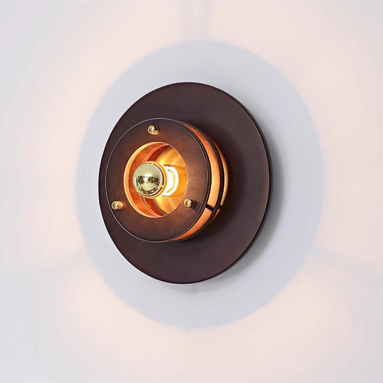 Jaima Applique Murale Anneau en Bois de Caoutchouc Or - Neutralighting