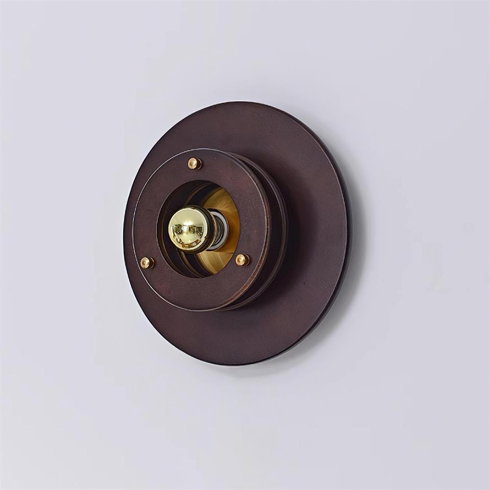 Jaima Applique Murale Anneau en Bois de Caoutchouc Or - Neutralighting