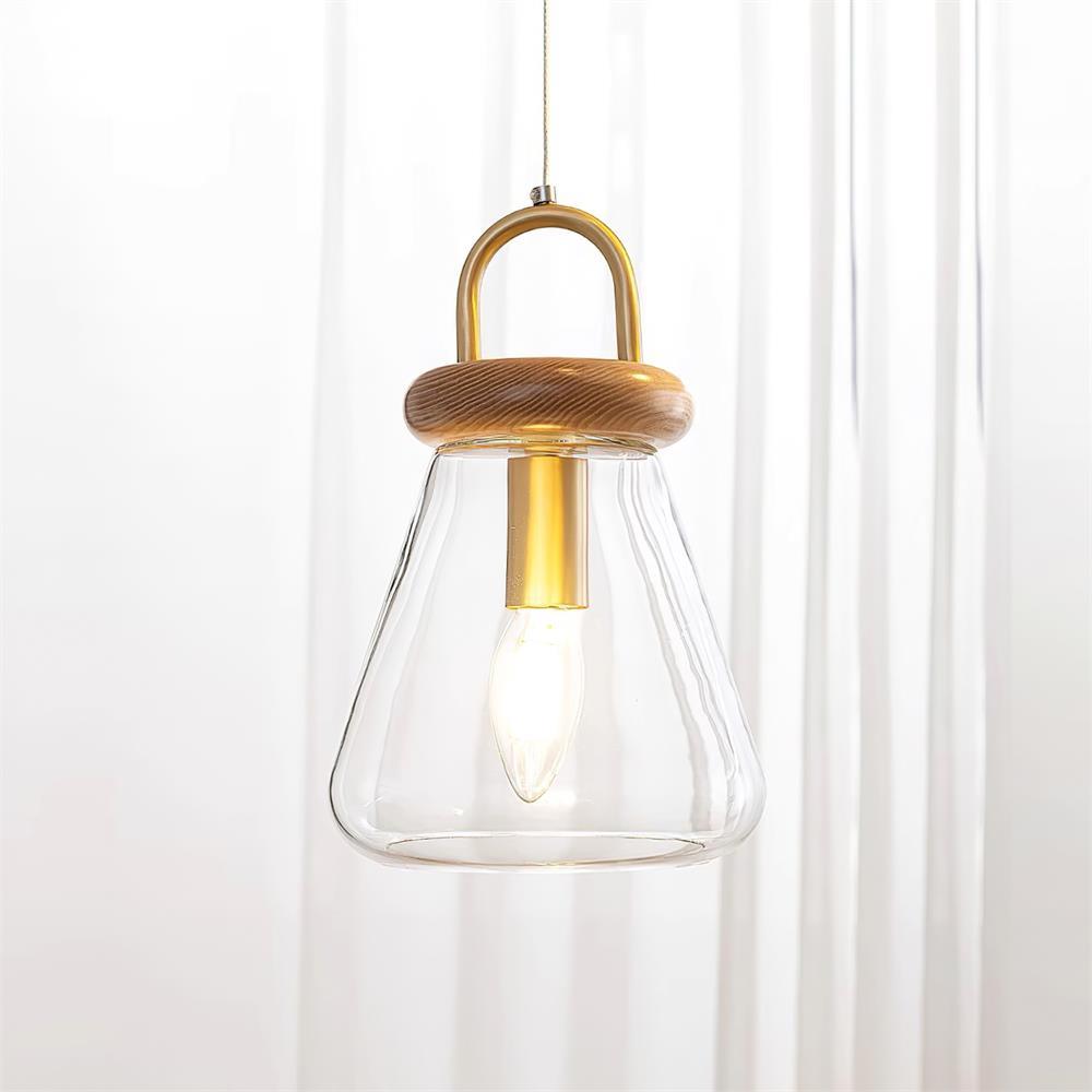 Jars Pendant Lamp Glass Wooden Minimalist - Letslighting