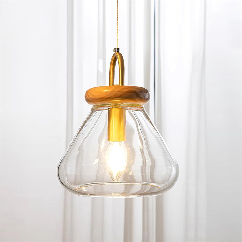 Jars Pendant Lamp Glass Wooden Minimalist - Letslighting