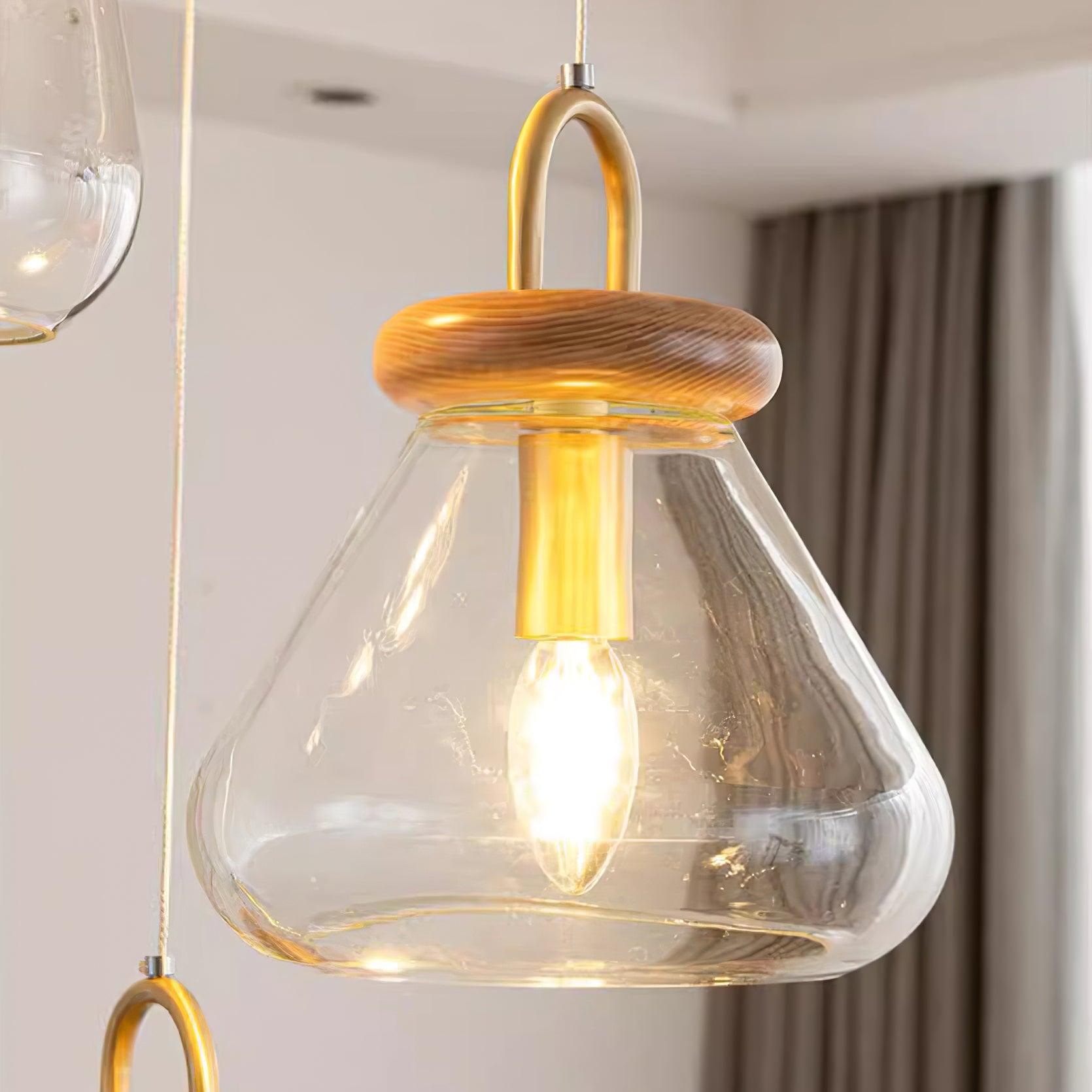 Jars Pendant Lamp Glass Wooden Minimalist - Letslighting