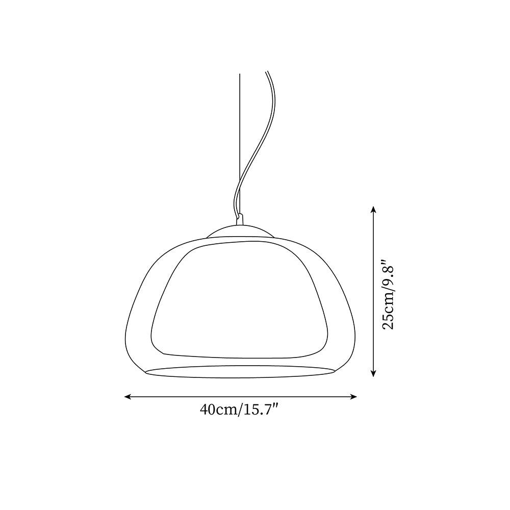 Elvo Lustra Lampe Suspendue Verre - Neutralighting