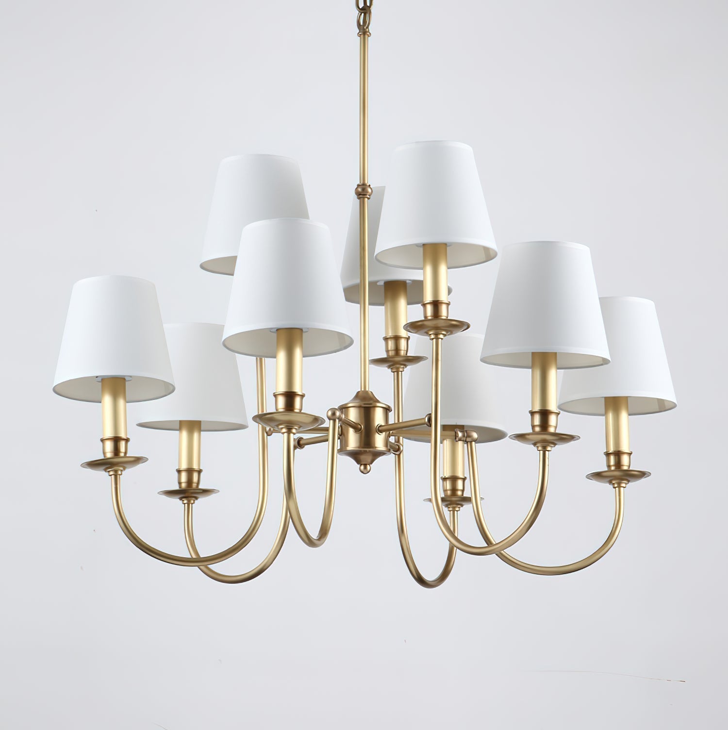 Vilorira Lustre Tissu Laiton Vintage - Neutralighting