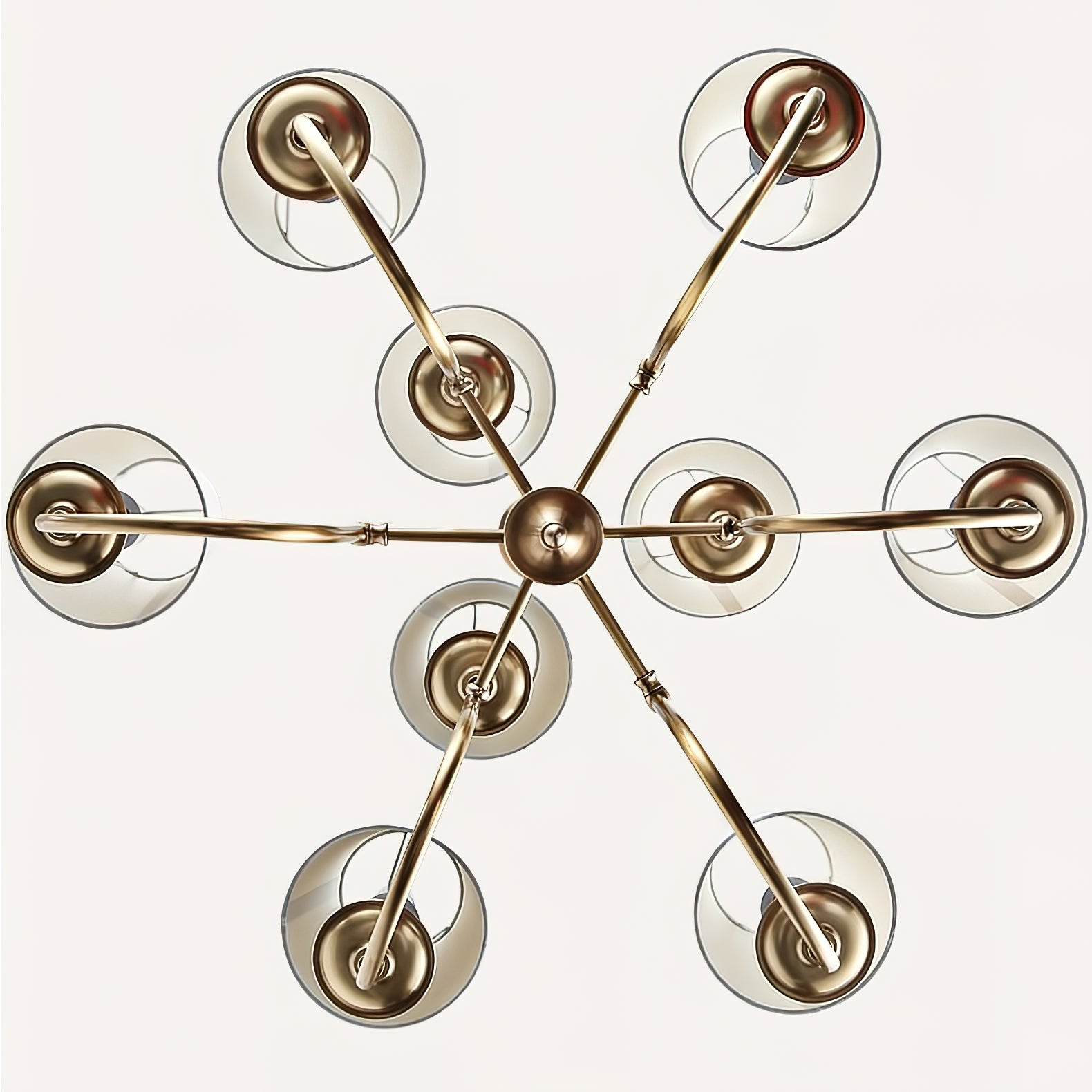 Vilorira Lustre Tissu Laiton Vintage - Neutralighting