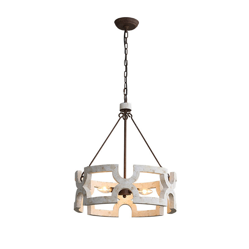 Evelan Individual Creativity Hand-carved Wood Chandelier - Lamp Copper