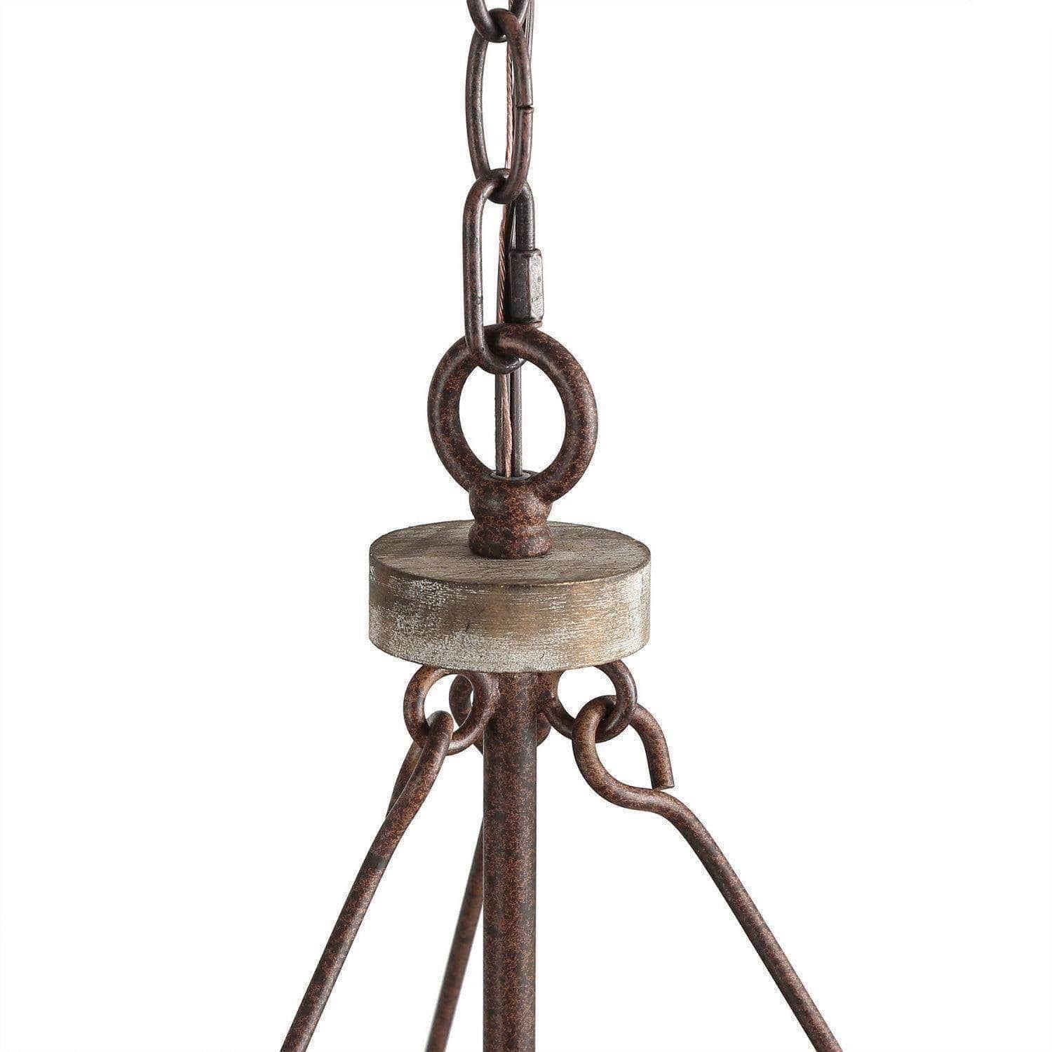 Evelan Individual Creativity Hand-carved Wood Chandelier - Lamp Copper