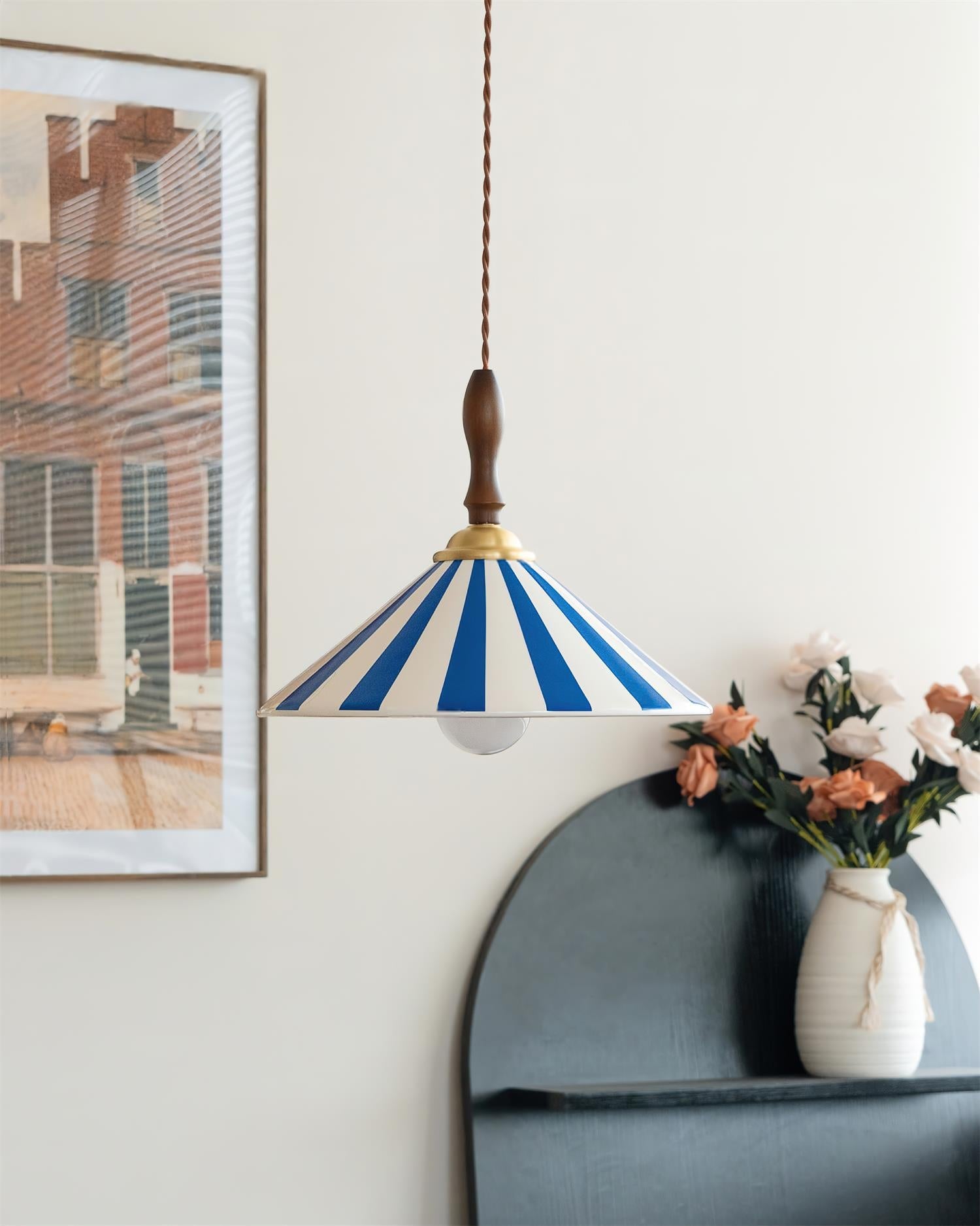 Jollycap Suspension Abat-jour Céramique Rayé - Neutralighting
