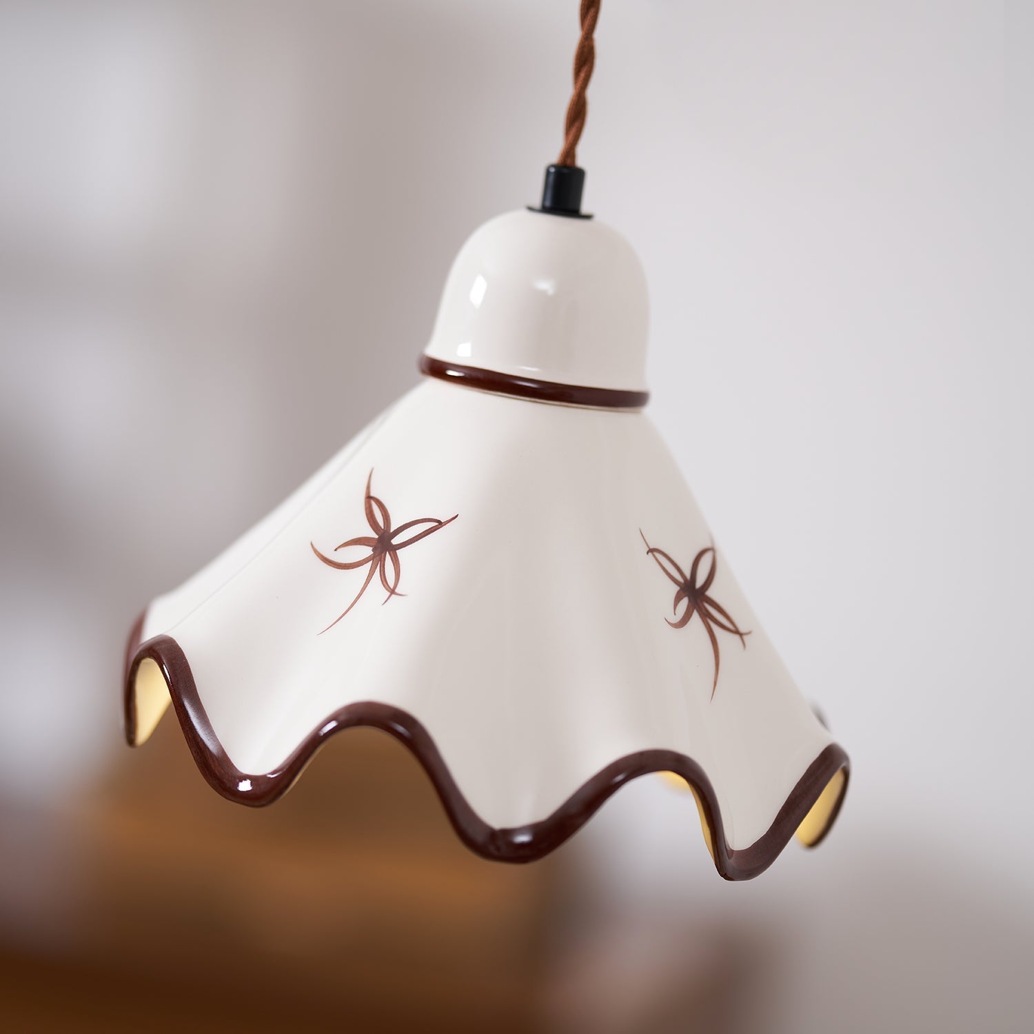 Kora Lampe Pendante Abat-jour Céramique Ondulé - Neutralighting