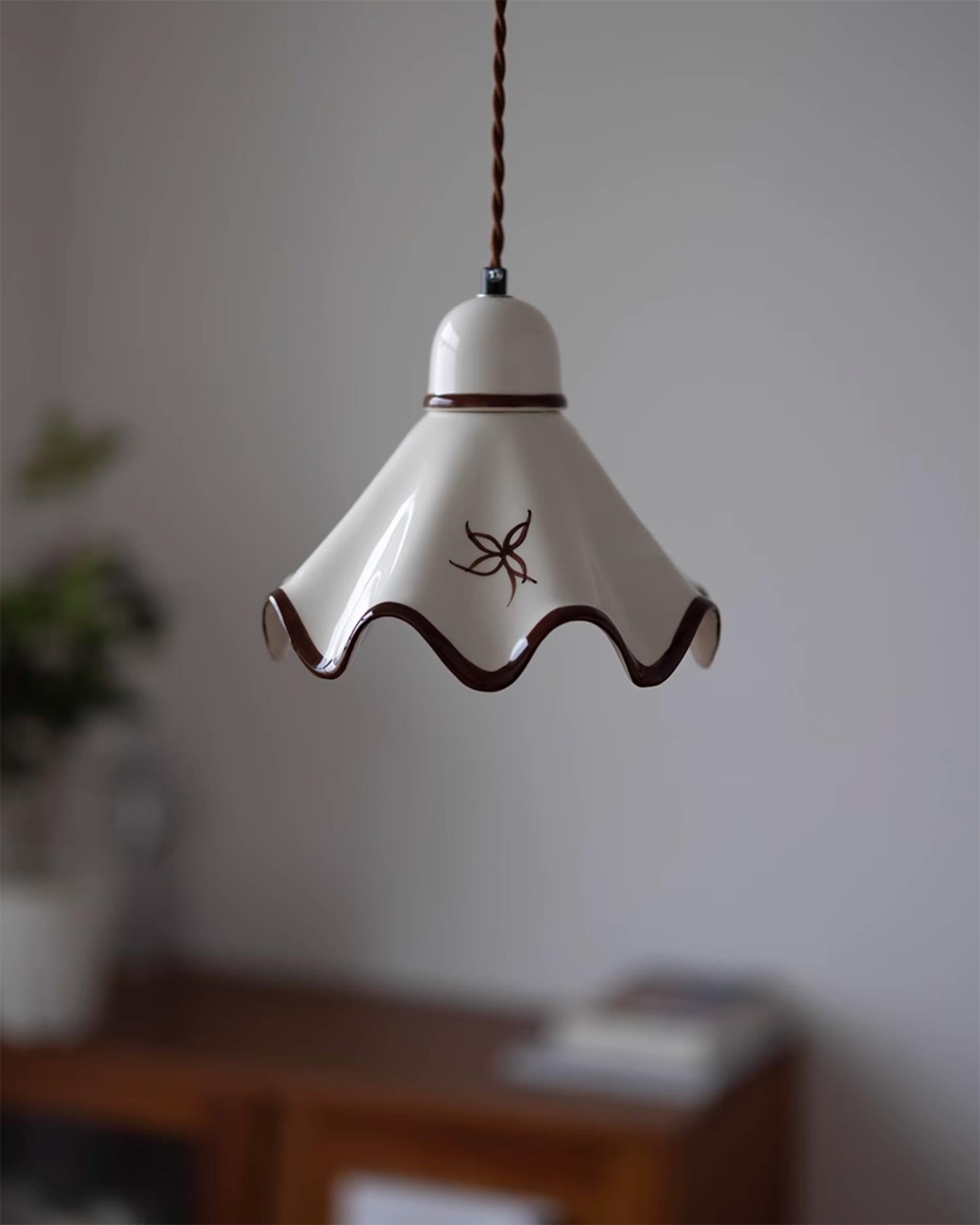 Kora Lampe Pendante Abat-jour Céramique Ondulé - Neutralighting