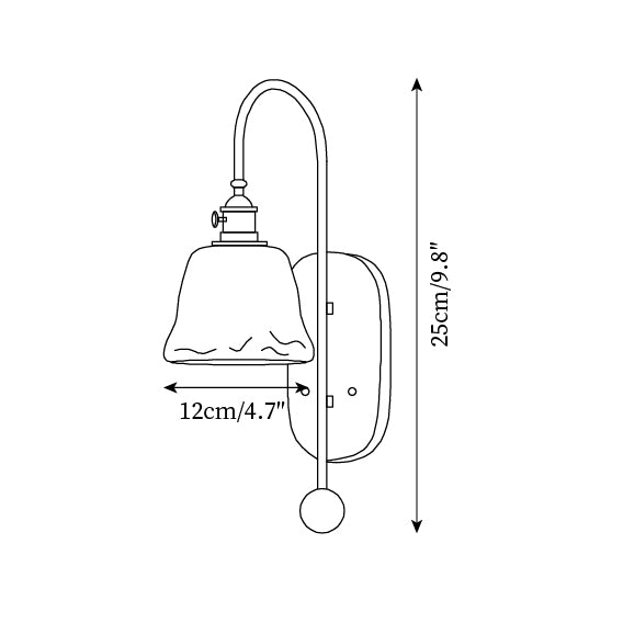 Vireoce Applique murale et globe en verre lisse avec plaque arrière en bois - Neutralighting