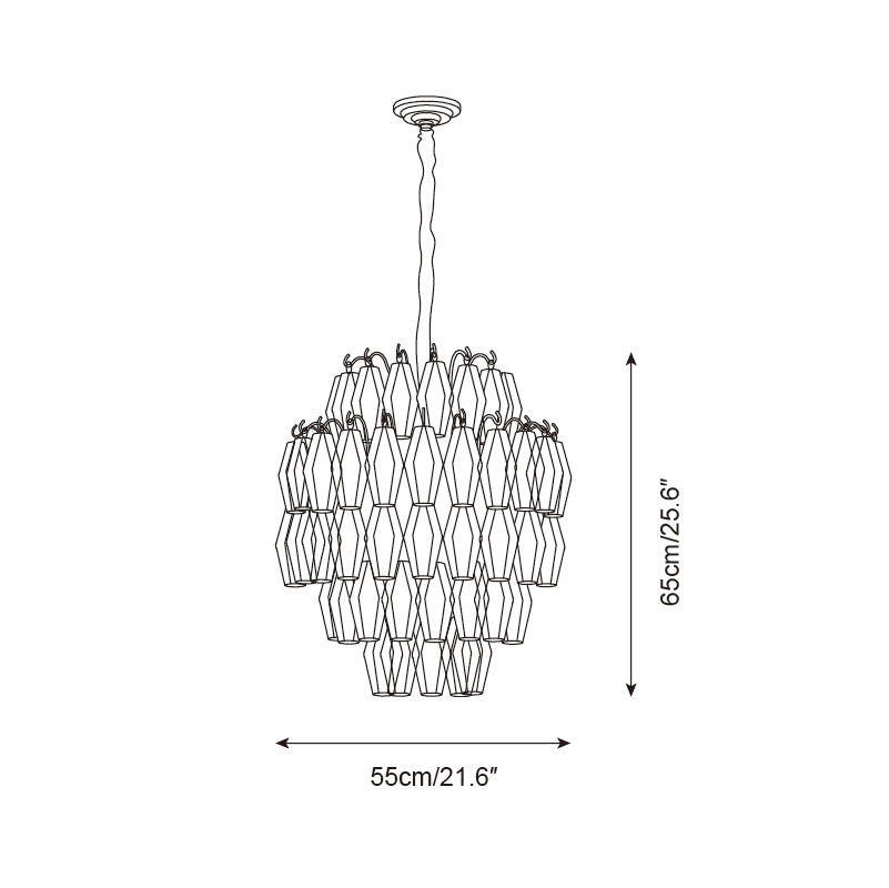 Kaelis Lustre Cascade de Prismes Superposés - Neutralighting