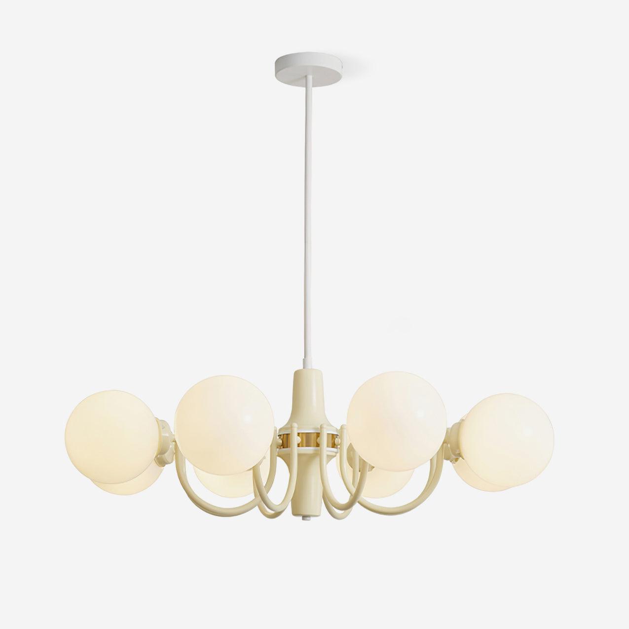 Aira Chandelier en Verre Teinte Crème - Neutralighting