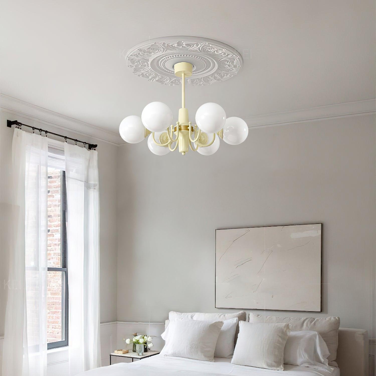 Aira Chandelier en Verre Teinte Crème - Neutralighting