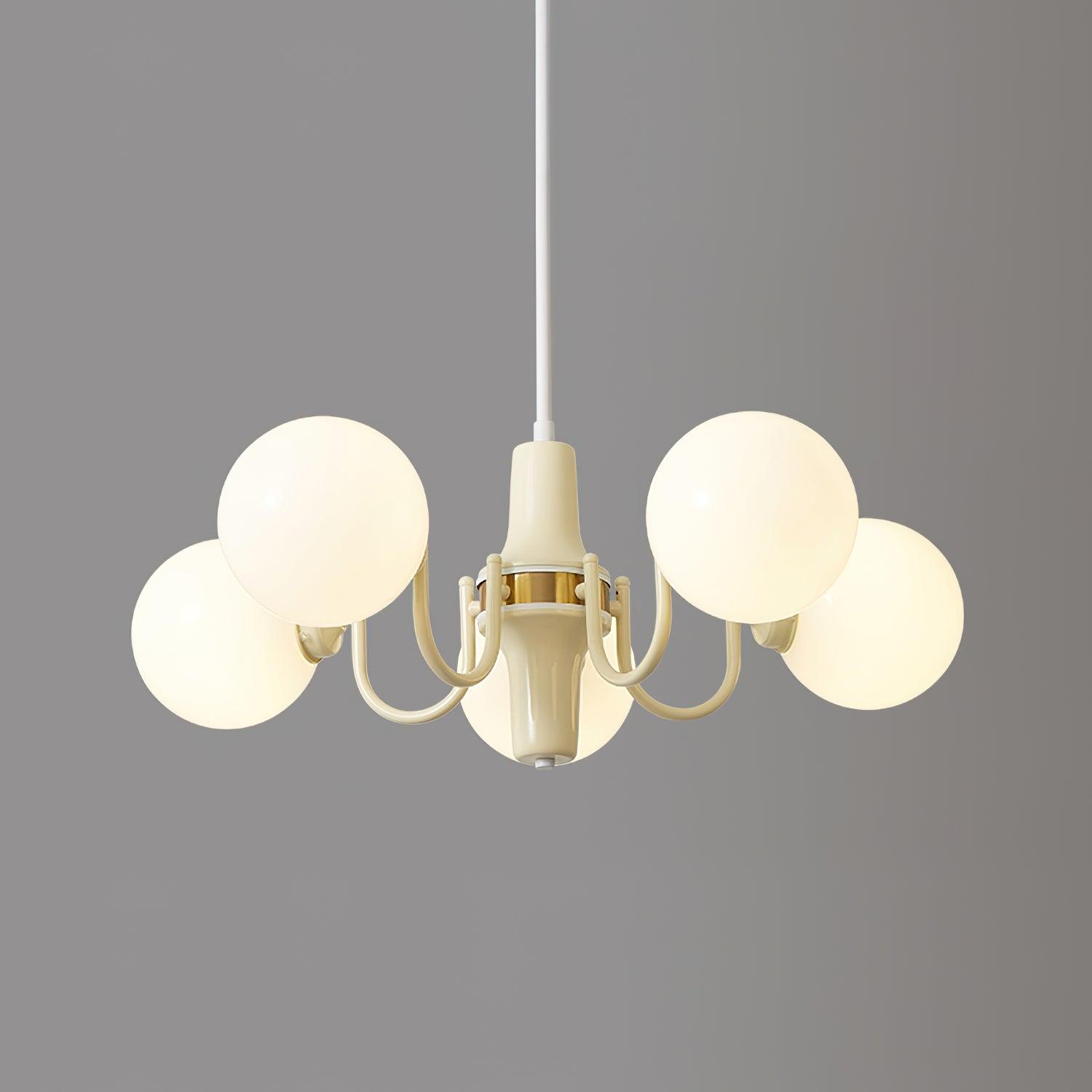 Aira Chandelier en Verre Teinte Crème - Neutralighting