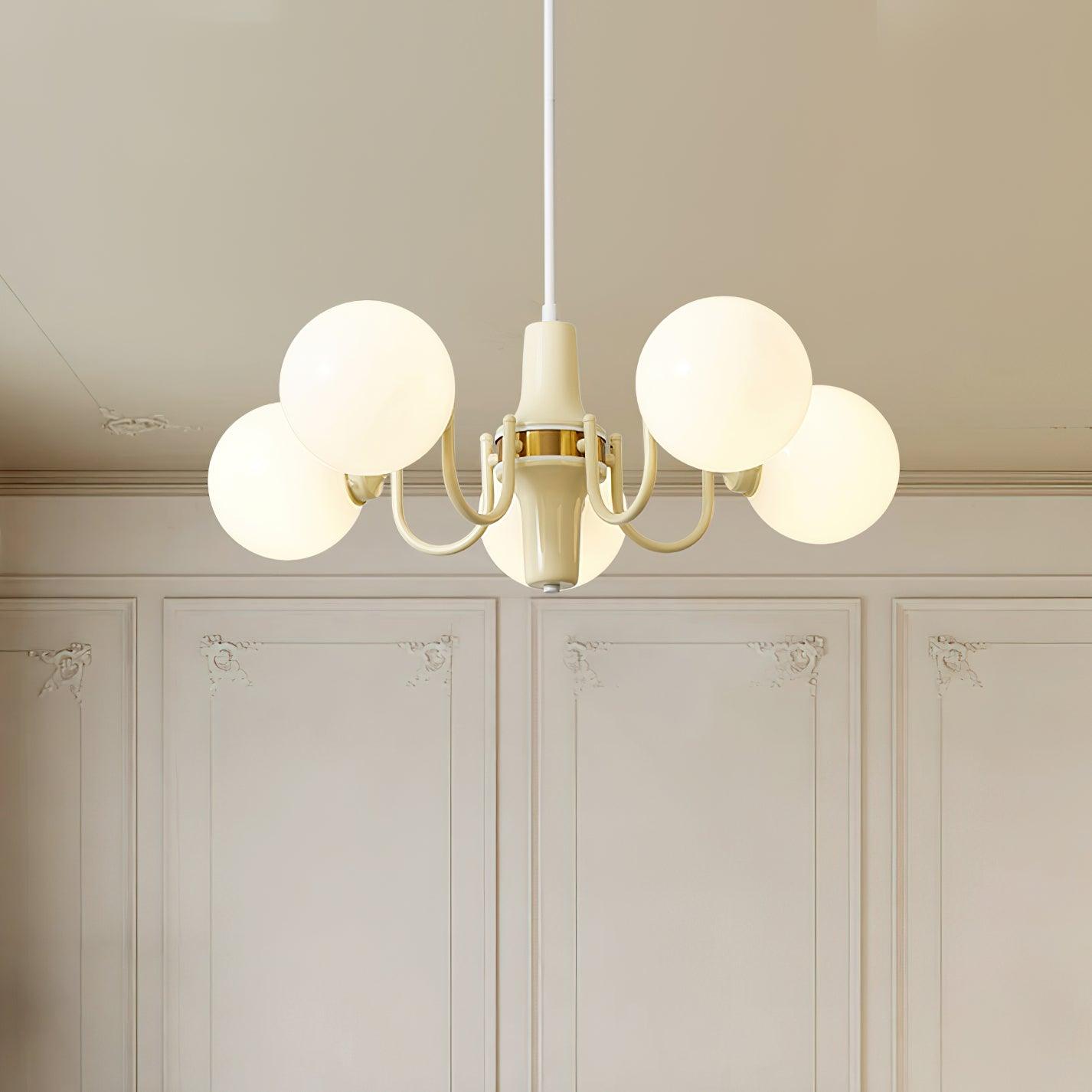 Aira Chandelier en Verre Teinte Crème - Neutralighting