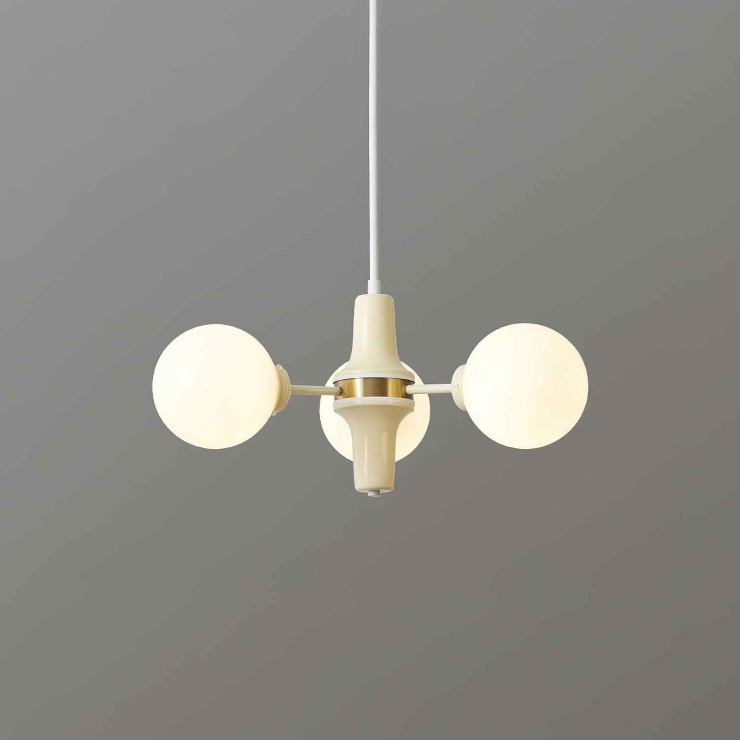 Aira Chandelier en Verre Teinte Crème - Neutralighting