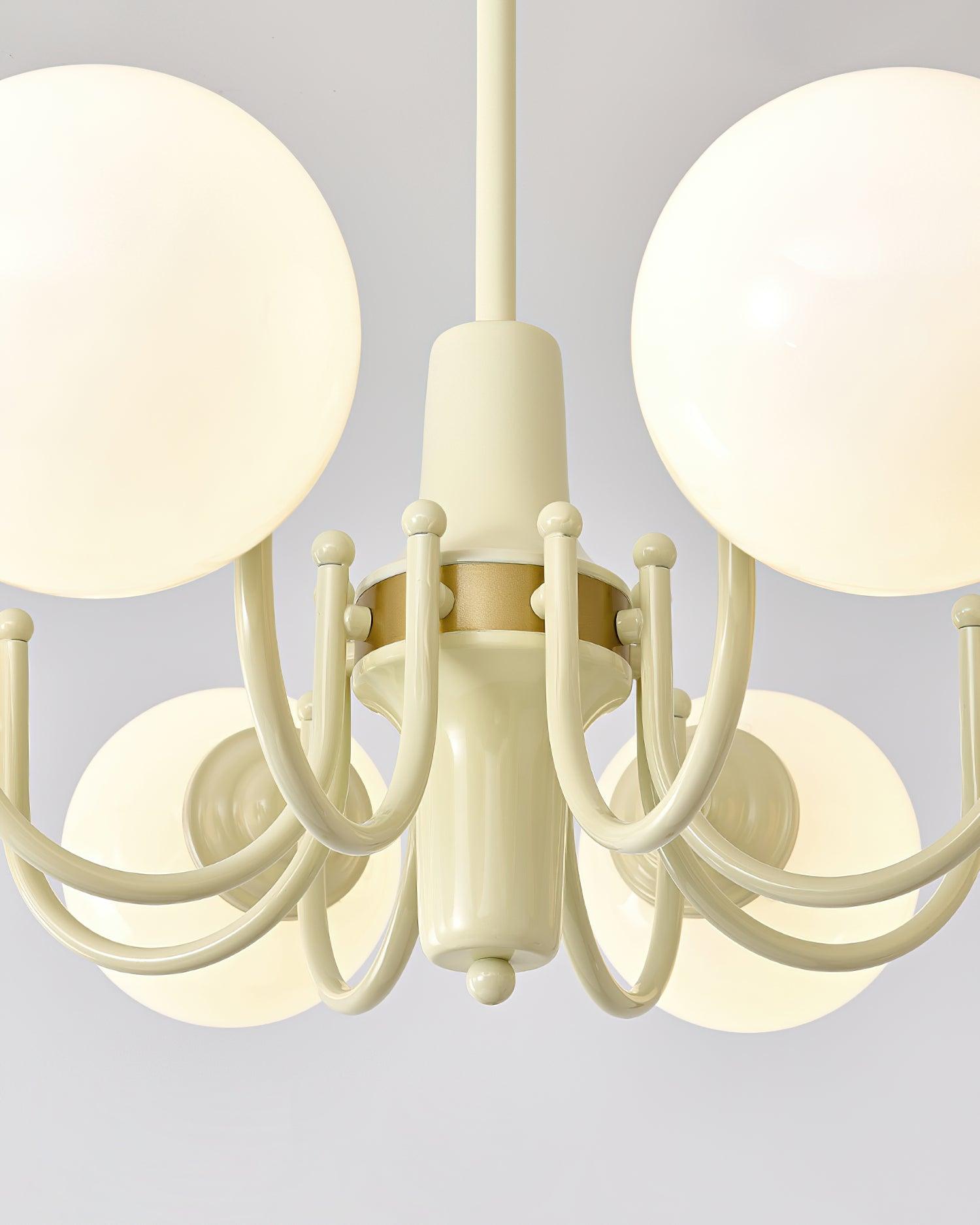 Aira Chandelier en Verre Teinte Crème - Neutralighting
