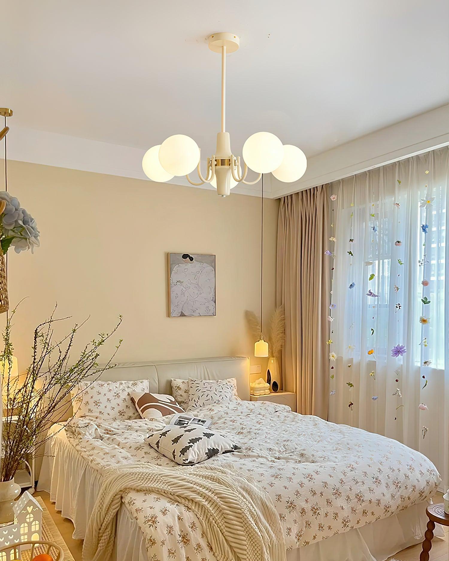 Aira Chandelier en Verre Teinte Crème - Neutralighting